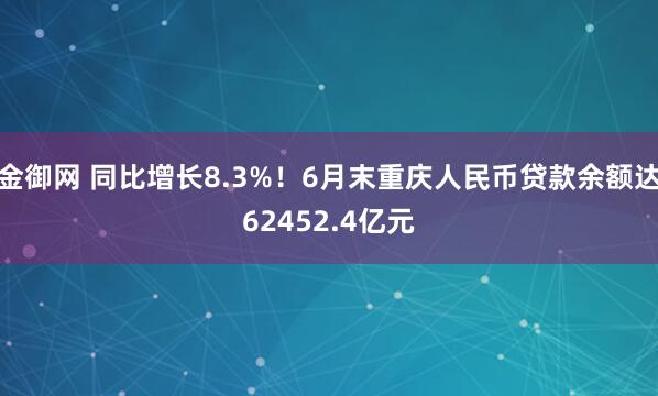 金御网 同比增长8.3%！6月末重庆人民币贷款余额达62452.4亿元